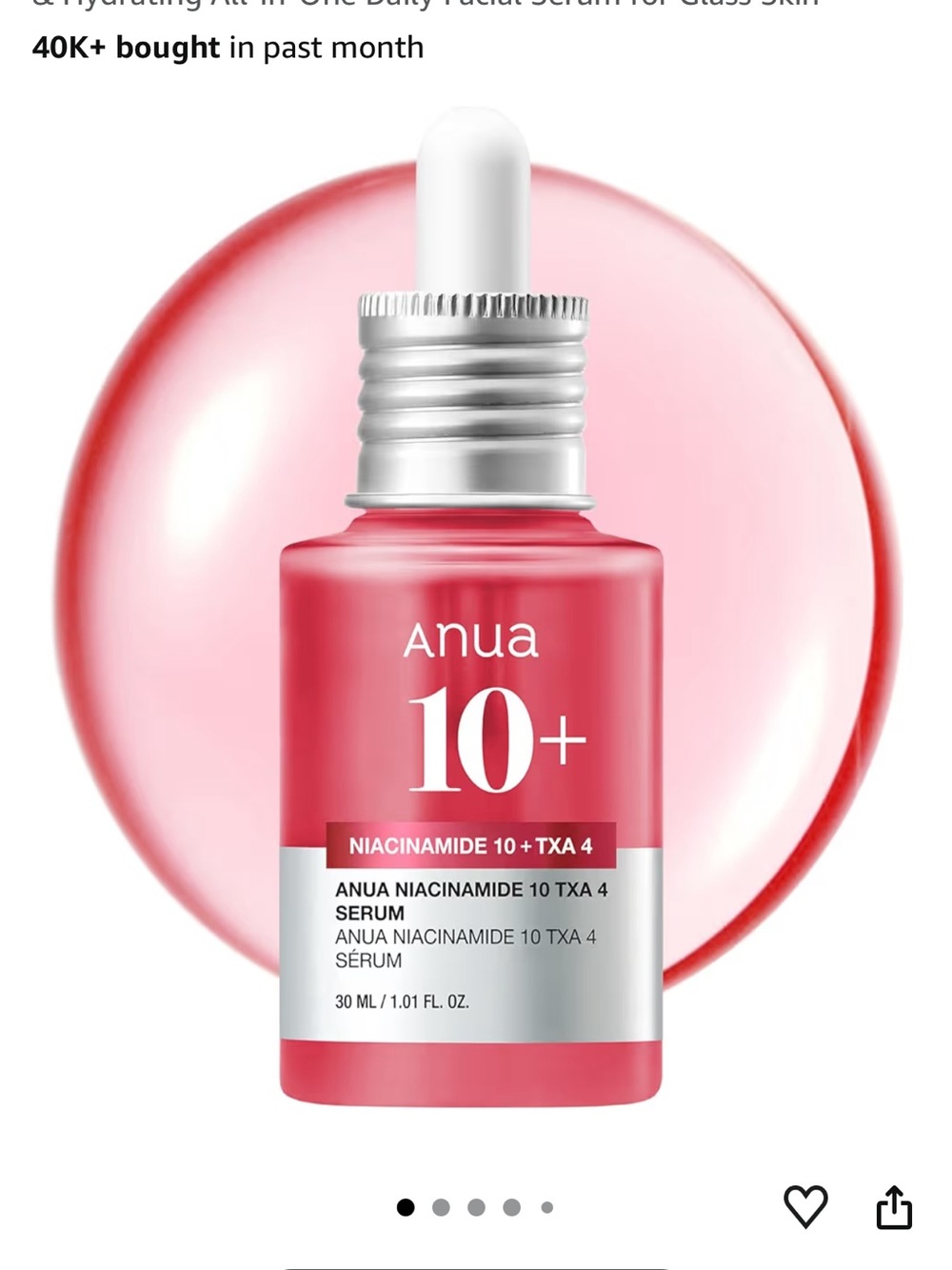 Anua 10+ Niacinamide Serum - Pink